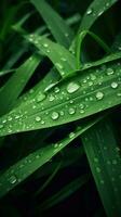 grass plants raindrops dew photo