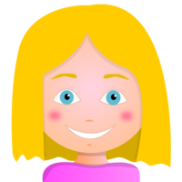 blond fille souriant png