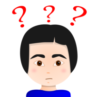 asian person with question mark png