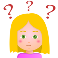 girl with question mark png