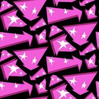 A pattern with drawn straight arrows of a seamless pattern. Hand-drawn vector thick purple, pink arrows. Smooth directions. Seamless banner with vector direction pointers in different directions