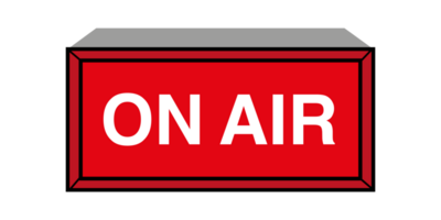 On air radio logo design template png