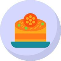 Oreo Cheesecake Vector Icon Design