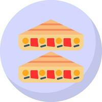 Chicken Quesadilla Vector Icon Design