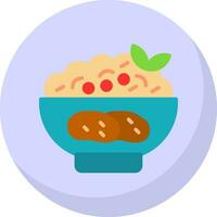 Mashed Potatoes Vector Icon Design