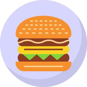 Cheeseburger Vector Icon Design