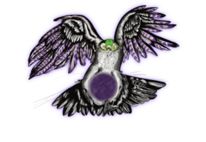 purle bird illustration png