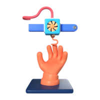 Printing Hand 3D Illustration Icon