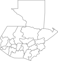 Map of Guatemala with detailed country map, line map. png