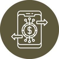 icono de vector de banca en línea