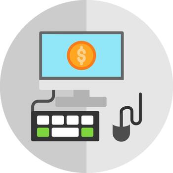 diseño de icono de vector de computadora