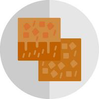 Chocolate Brownies Vector Icon Design