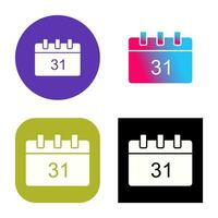 icono de vector de calendario único