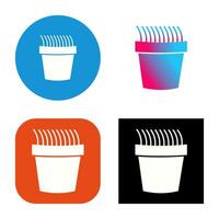 Grass Pot Vector Icon