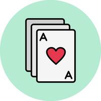 icono de vector de cartas de póquer