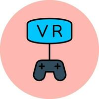 vr juego vector icono