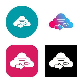 icono de vector de computación en la nube