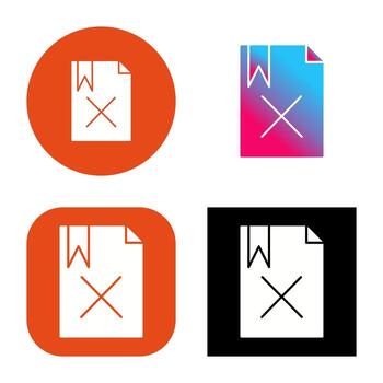 icono de vector de eliminación único