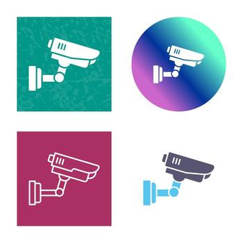 icono de vector de cámara de seguridad