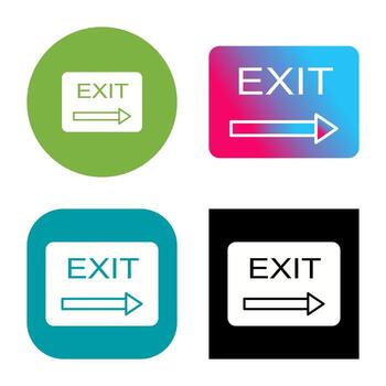 Unique Exit Vector Icon