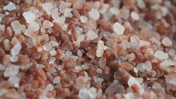 detail shot of Raw dried pink Himalayan salt video