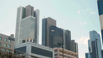 turkey istanbul 12 june 2023. financial and residential buildings at morning video