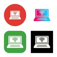 Connected Laptop Vector Icon