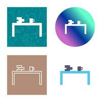 Unique Study Desk Vector Icon