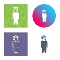 Unique Student Standing Vector Icon