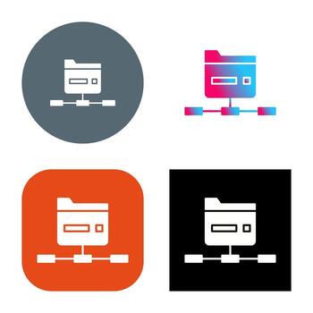 Network Folder Vector Icon