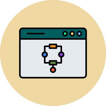 icono de vector de algoritmo