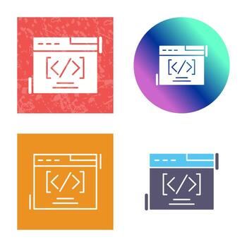 icono de vector de codificación web