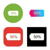 Unique Half Battery Vector Icon