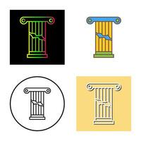 Broken Pillar Vector Icon