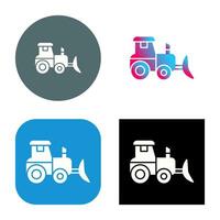 Industrial Tractor Vector Icon