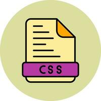 icono de vector de archivo css