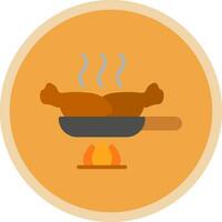 Chicken Stir-Fry Vector Icon Design