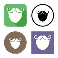 icono de vector de barba y bigote