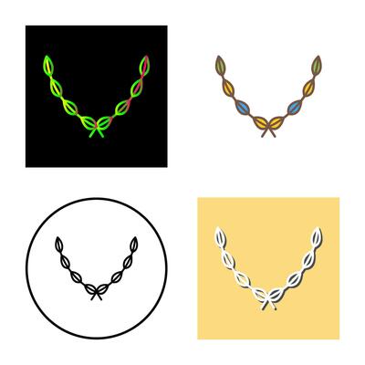 Leaves Wreath Vector Icon