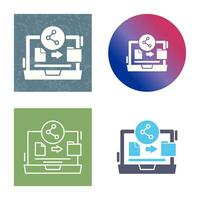 icono de vector de compartir archivo