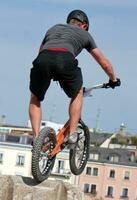 Biker at the skatepark photo