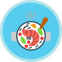 Seafood Paella Vector Icon Design