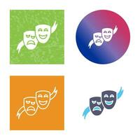 icono de vector de máscaras de teatro