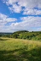 Most Beautiful British Countryside Landscape at Sharpenhoe Clappers Valley of England Luton, UK. Image Was captured on June 24th, 2023 photo