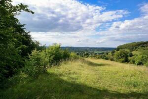 Most Beautiful British Countryside Landscape at Sharpenhoe Clappers Valley of England Luton, UK. Image Was captured on June 24th, 2023 photo