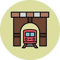 icono de vector de túnel