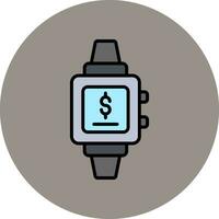 reloj inteligente pago vector icono