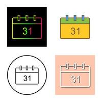 icono de vector de calendario único