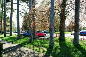 Low Angle View of Wardown Museum and Public Park of Luton City of England Great Britain, Image Captured on a Sunny Day of April 19th, 2023 photo