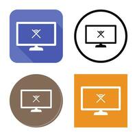 Unique Disconnected Network Vector Icon